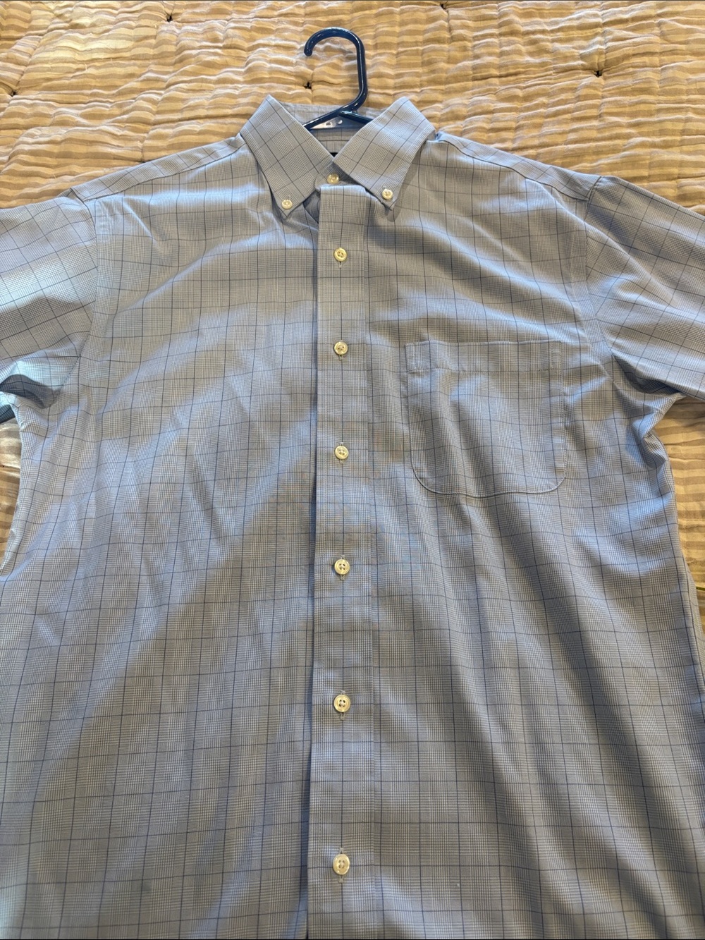 Jos. A. Bank Light Blue Windowpane Dress Shirt